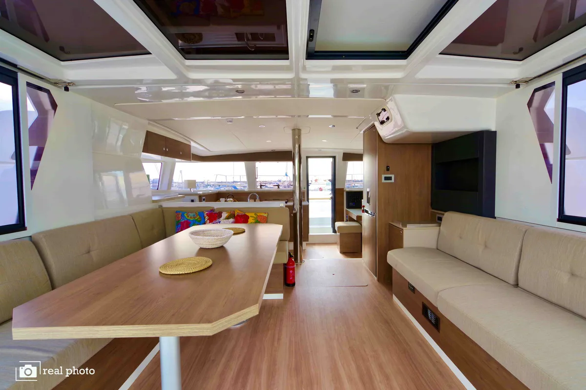 Salon of Ferdi - A/C, Generator, Water maker, a Bali 4.2 catamaran at Castellammare di Stabia, Italy