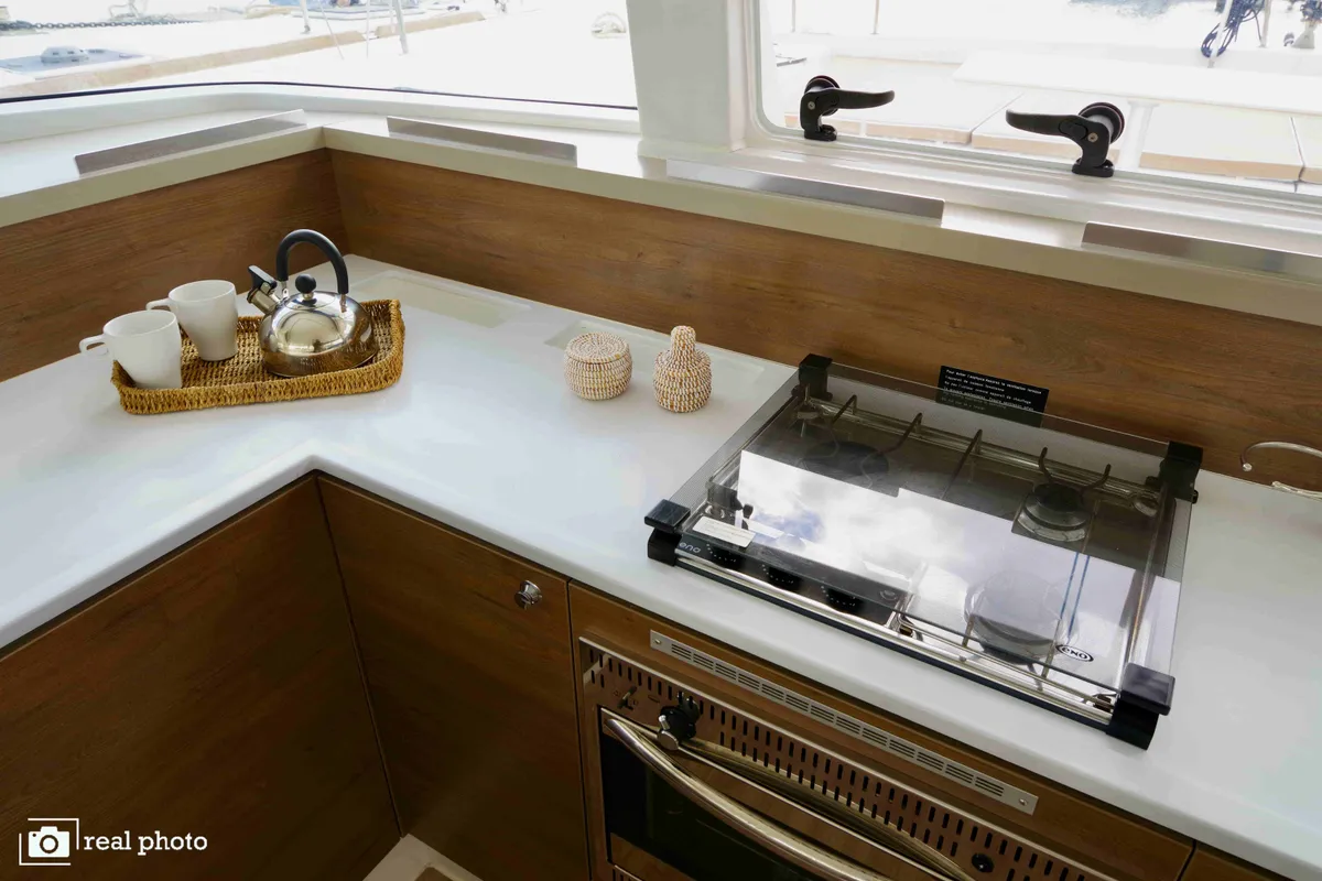 Galley of Ferdi - A/C, Generator, Water maker, a Bali 4.2 catamaran at Castellammare di Stabia, Italy