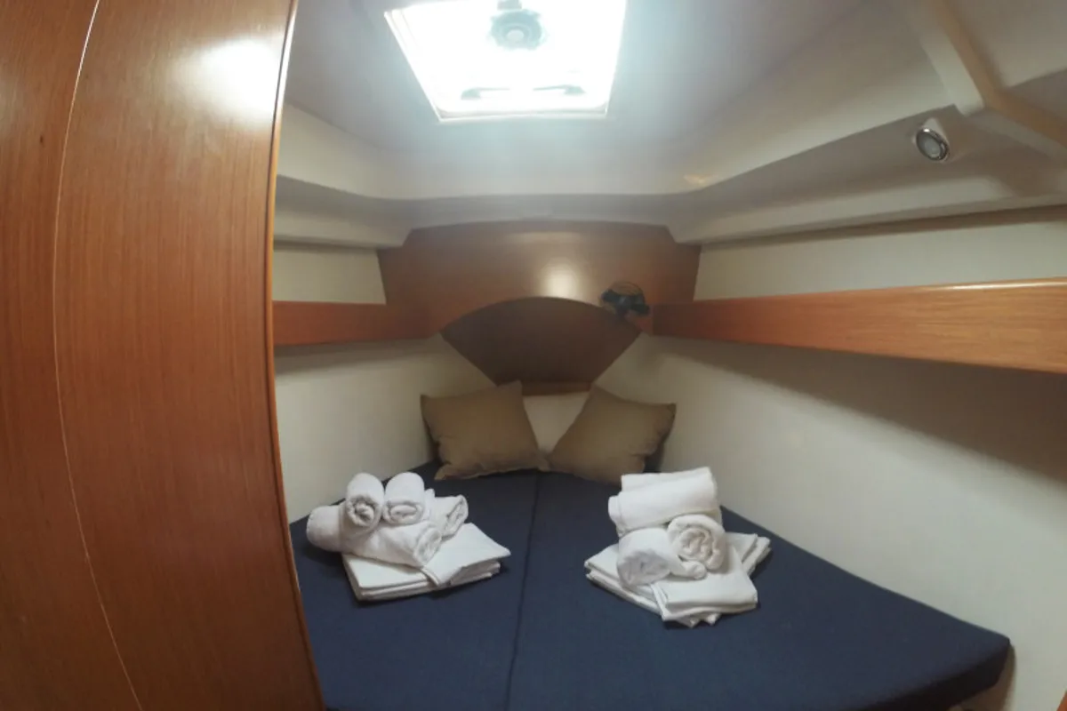 Cabin on Zephyros, a Beneteau Cyclades 43.4 sailboat at Municipal Unit of Lefkada, Greece