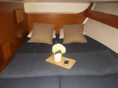 Cabin on Zephyros, a Beneteau Cyclades 43.4 sailboat at Municipal Unit of Lefkada, Greece