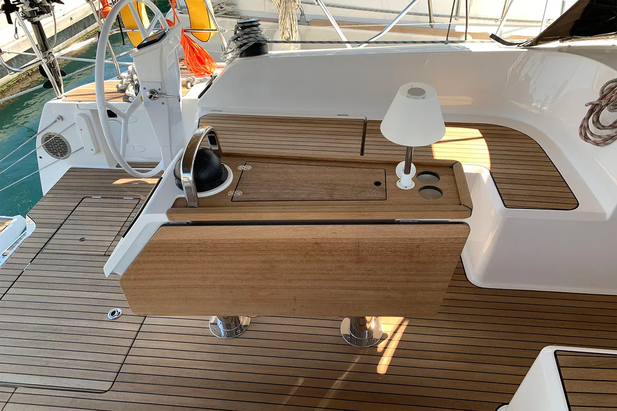 Oceanos, a Bavaria Cruiser 46 sailboat at Lavrion, Greece