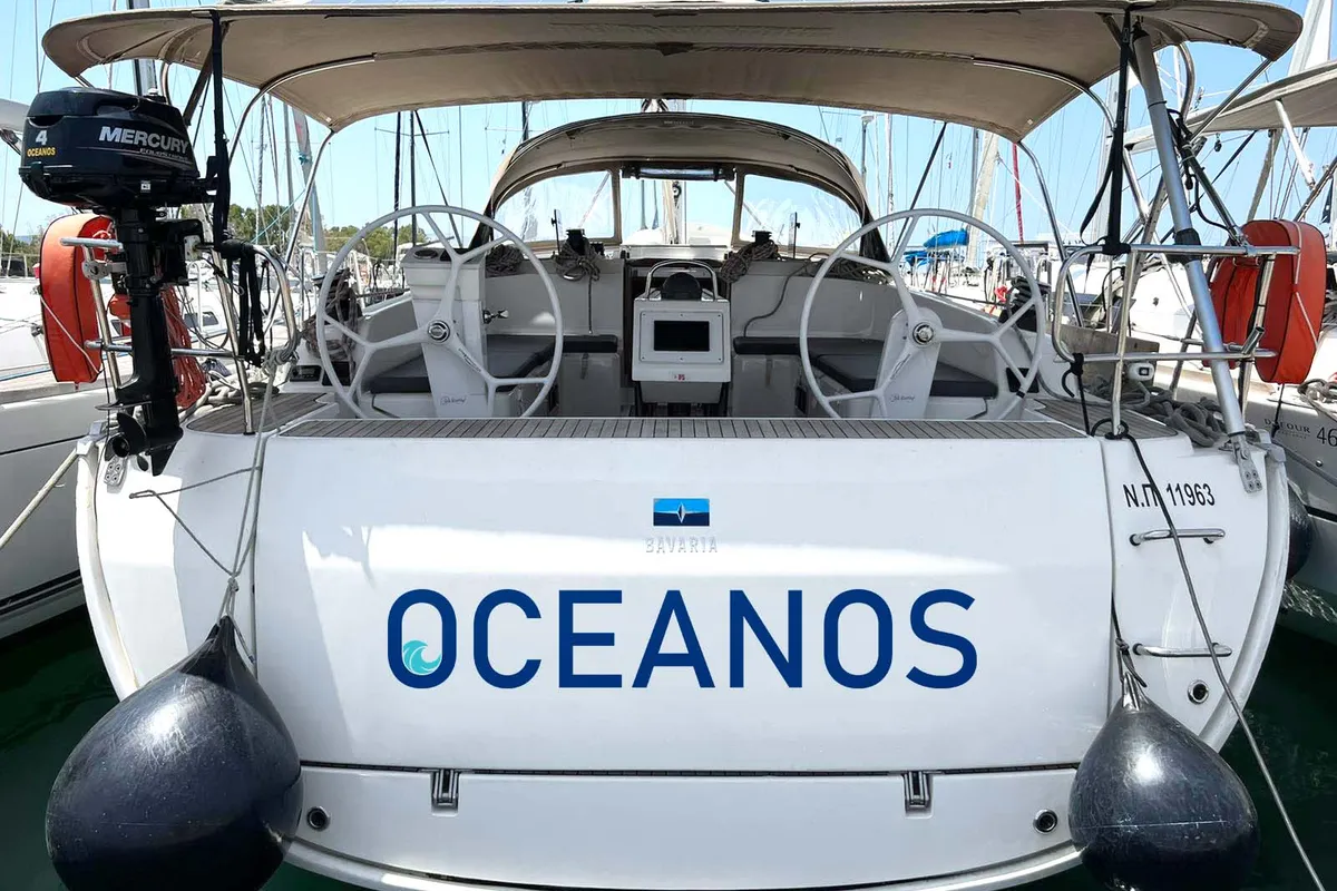 Oceanos, a Bavaria Cruiser 46 sailboat at Lavrion, Greece