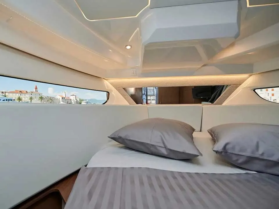 Cabin on TG, a Jeanneau Merry Fisher 1095 FLY motorboat at Grad Trogir, Croatia