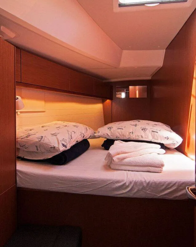 Cabin on Mimi, a Bavaria Cruiser 46 sailboat at Split, Croatia