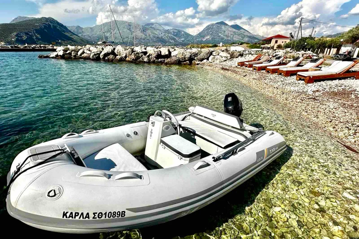 Karla, a Lagoon 42 catamaran at Parikia, Greece