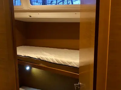 Cabin on Kontiki, a Jeanneau Sun Odyssey 519 sailboat at Municipal Unit of Lefkada, Greece