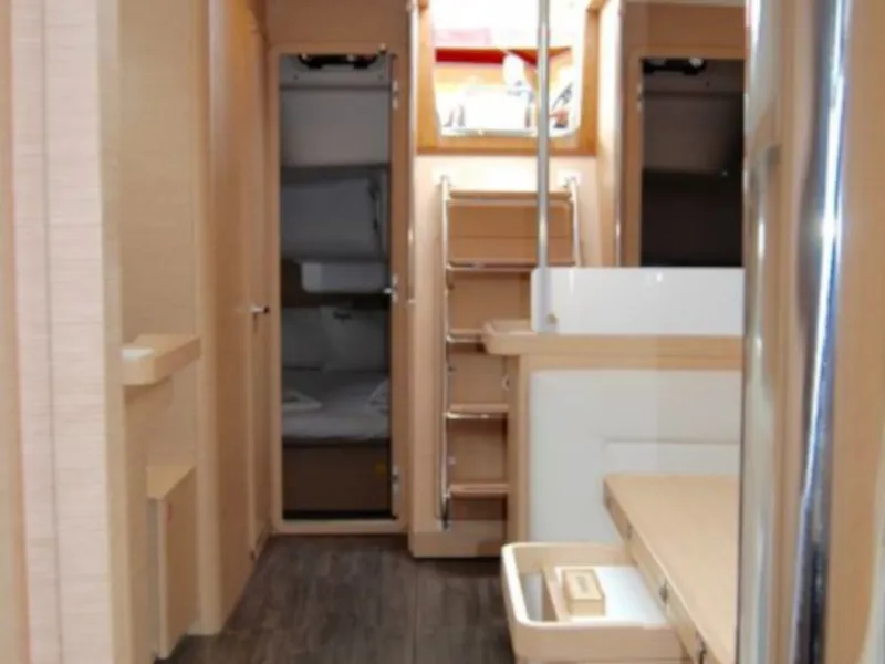 Salon of Rigel (Electric Heads, Inverter), a Elan Impression 45 sailboat at Athens, Greece