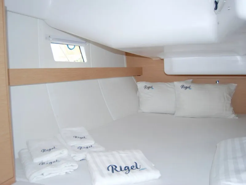 Cabin on Rigel (Electric Heads, Inverter), a Elan Impression 45 sailboat at Athens, Greece