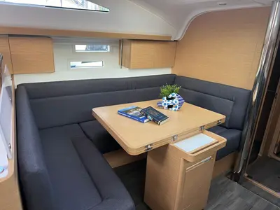 Salon of Rigel (Electric Heads, Inverter), a Elan Impression 45 sailboat at Athens, Greece