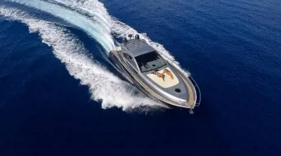 Exterior view of Silver Arrow, a Pearl Sea Yachts d.o.o. Pearlsea 56 Coupe motor yacht at Split, Croatia