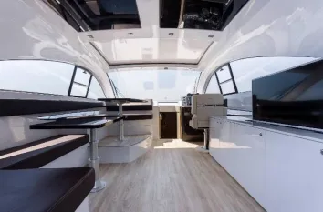 Salon of Silver Arrow, a Pearl Sea Yachts d.o.o. Pearlsea 56 Coupe motor yacht at Split, Croatia