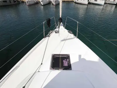 Deck of Moritz, a Beneteau Oceanis 40.1 ELECTRIC sailboat at Grad Biograd na Moru, Croatia