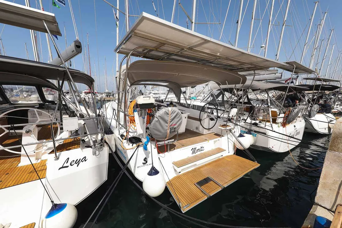 Exterior view of Moritz, a Beneteau Oceanis 40.1 ELECTRIC sailboat at Grad Biograd na Moru, Croatia