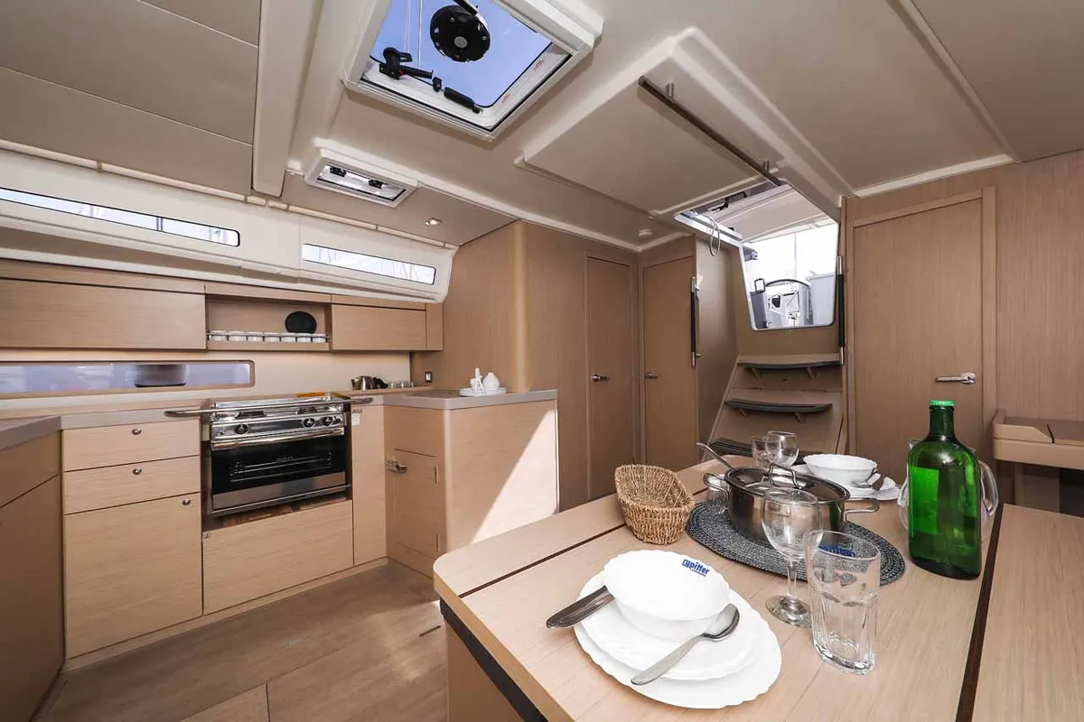 Galley of Moritz, a Beneteau Oceanis 40.1 ELECTRIC sailboat at Grad Biograd na Moru, Croatia