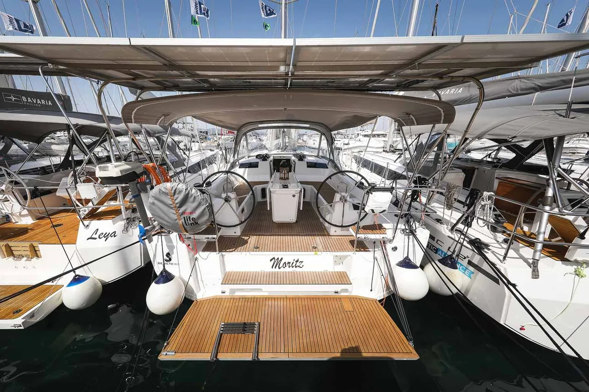 Exterior view of Moritz, a Beneteau Oceanis 40.1 ELECTRIC sailboat at Grad Biograd na Moru, Croatia