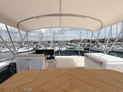 Deck of Chili, a Greenline 45 Fly motor yacht at Grad Biograd na Moru, Croatia
