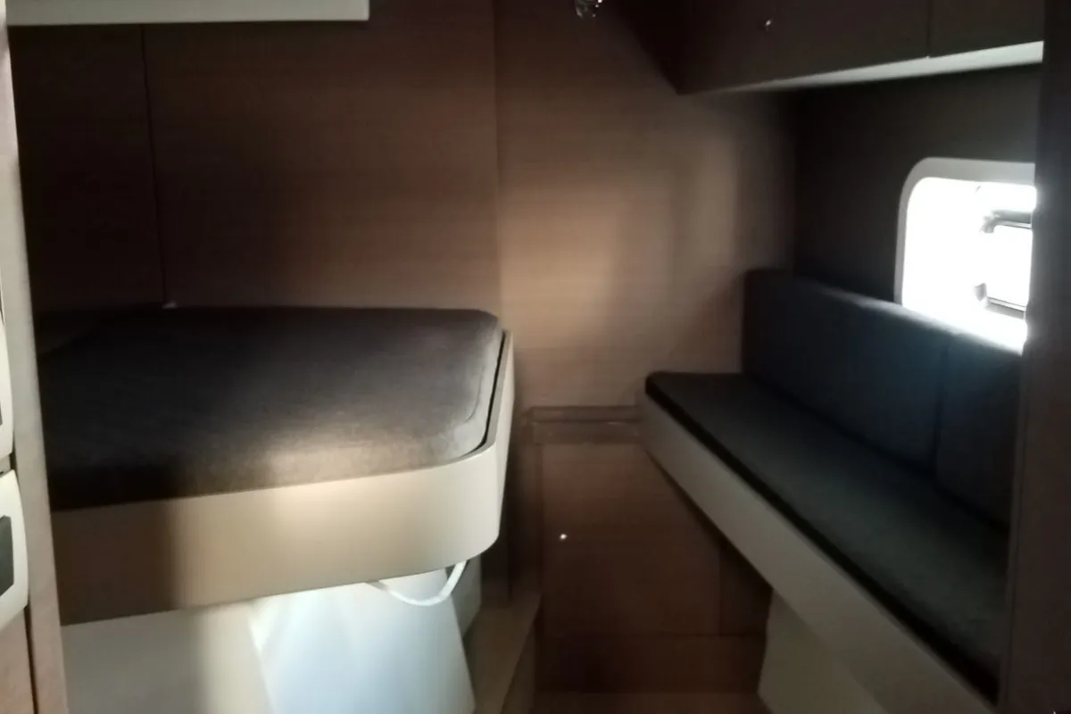Galley of FREEDOM, a Bali Catspace catamaran at Salerno, Italy