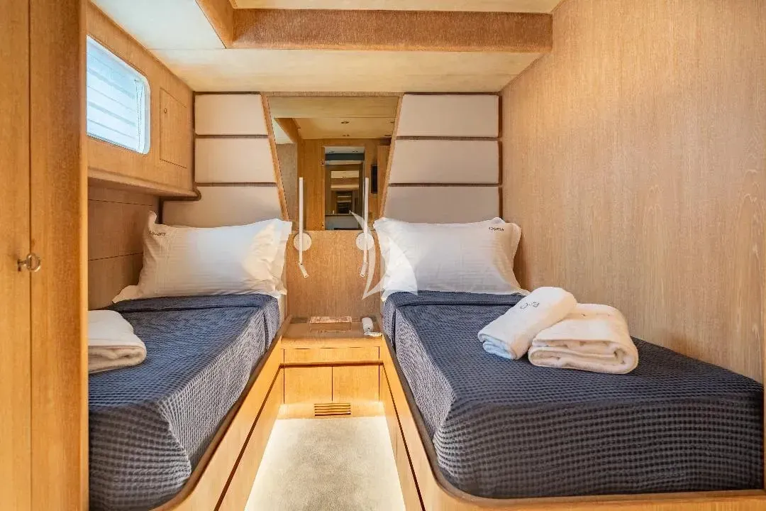 Cabin on Opera, a Gulet x-reuse motor yacht at Sami Municipal Unit, Greece