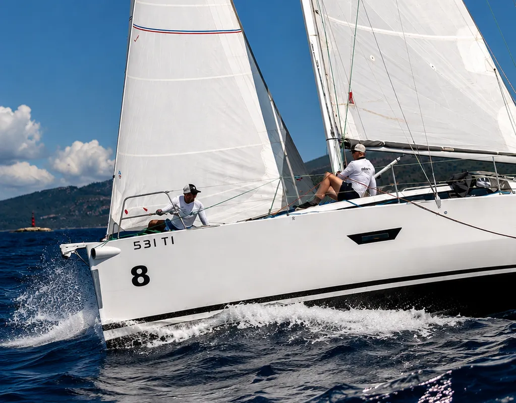 Paris, a Elan E4 sailboat at Betina, Croatia