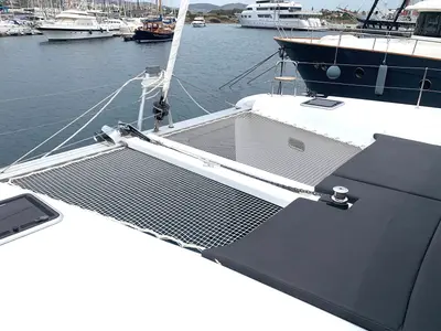 Galley of Zoe, a Lagoon 42 catamaran at Thessaloniki, Greece