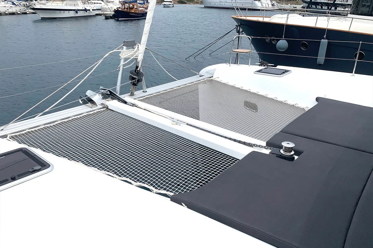 Galley of Zoe, a Lagoon 42 catamaran at Thessaloniki, Greece