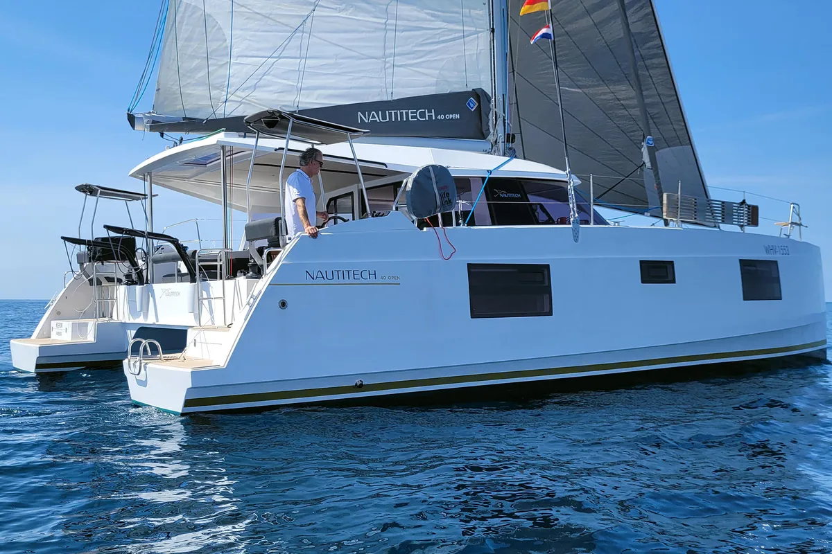 Exterior view of Negroni, a Nautitech 40 catamaran at Općina Rogoznica, Croatia