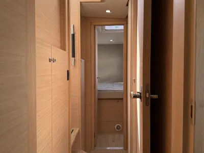 Cabin on Negroni, a Nautitech 40 catamaran at Rogoznica, Croatia