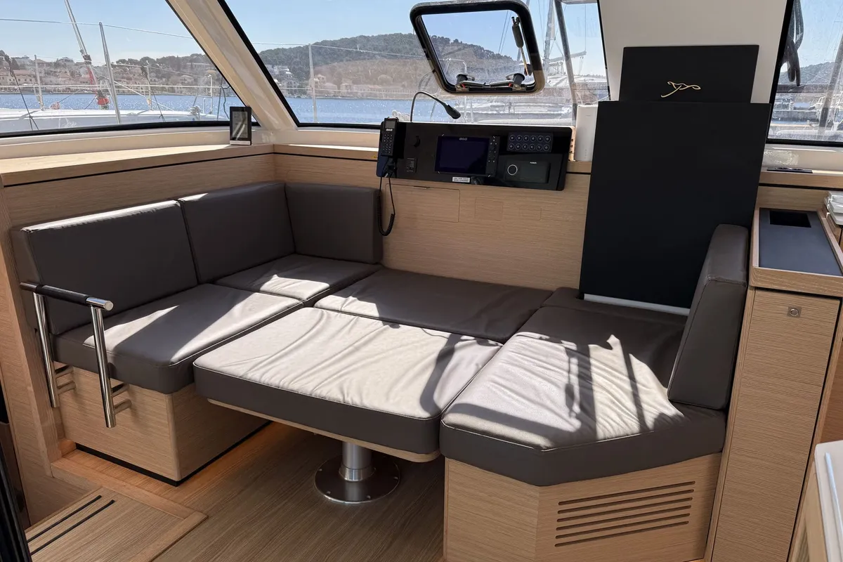 Salon of Negroni, a Nautitech 40 catamaran at Rogoznica, Croatia