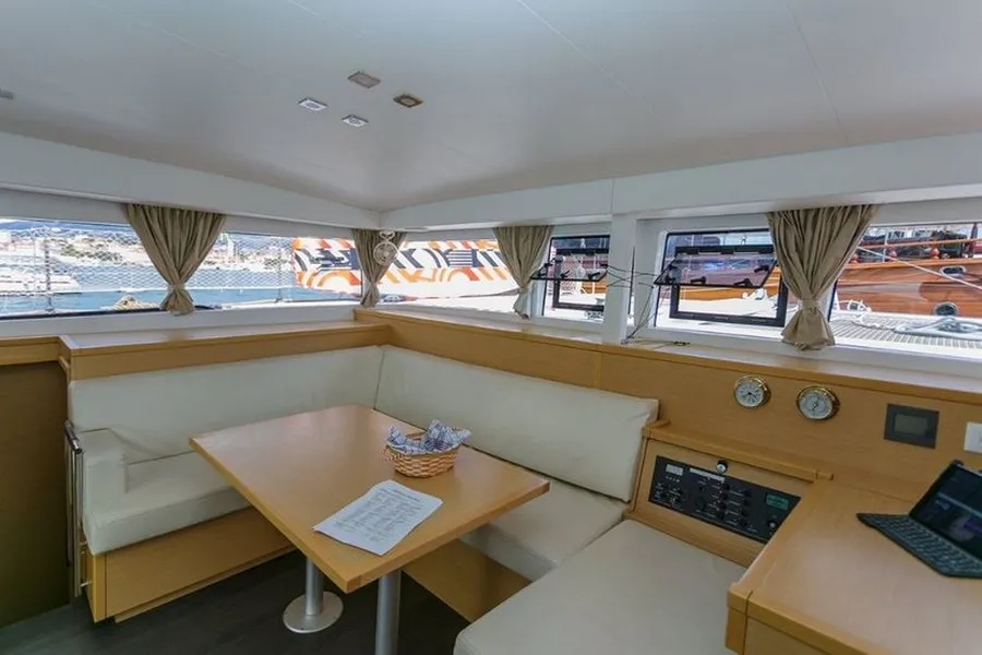 Salon of Ana, a Lagoon 400 S2 catamaran at Grad Kaštela, Croatia