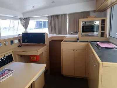 Galley of Ana, a Lagoon 400 S2 catamaran at Grad Kaštela, Croatia