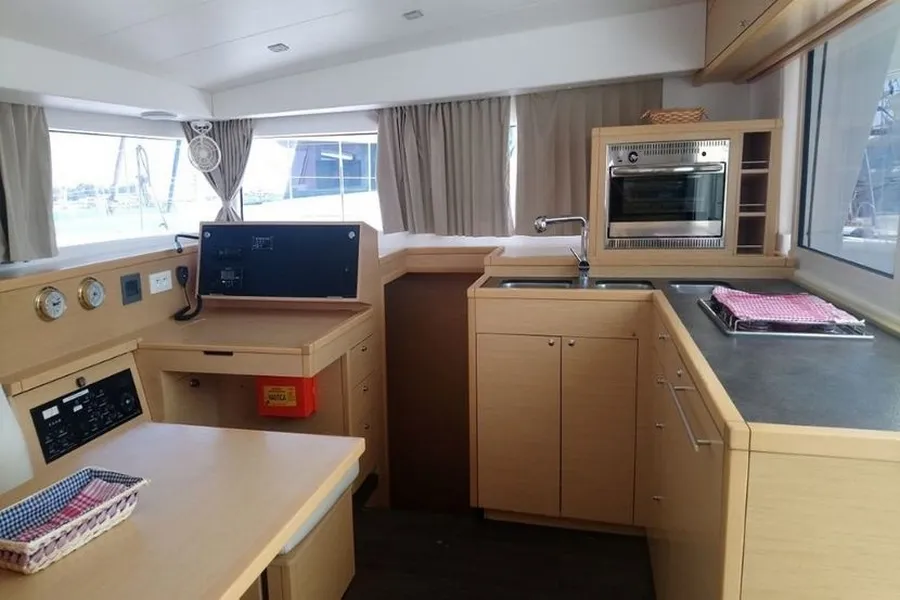Galley of Ana, a Lagoon 400 S2 catamaran at Grad Kaštela, Croatia