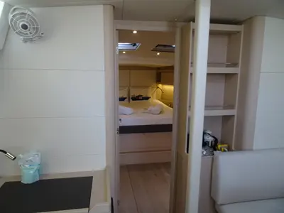 Cabin on Gwennili/Owners Version, a Beneteau Oceanis 46.1 sailboat at Athens, Greece