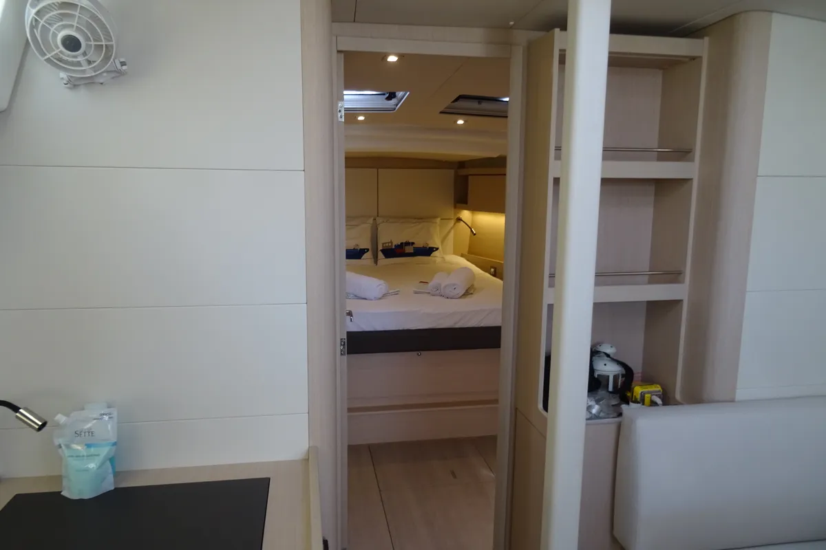 Cabin on Gwennili/Owners Version, a Beneteau Oceanis 46.1 sailboat at Athens, Greece