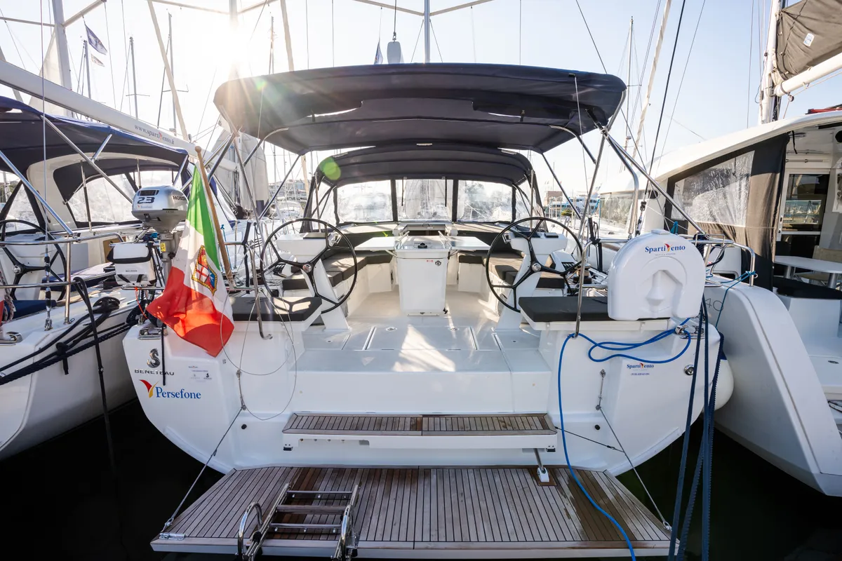 Cabin on Persefone - Comfort line, a Beneteau Oceanis 46.1 sailboat at Olbia, Italy