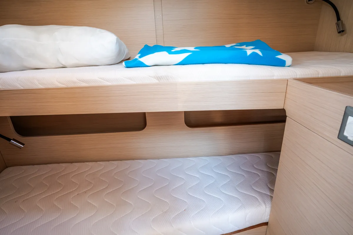 Head on Persefone - Comfort line, a Beneteau Oceanis 46.1 sailboat at Olbia, Italy