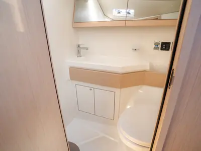 Galley of Persefone - Comfort line, a Beneteau Oceanis 46.1 sailboat at Olbia, Italy