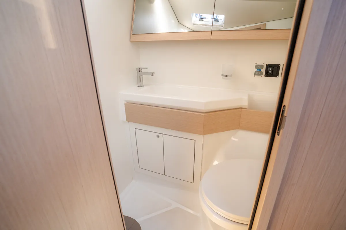 Galley of Persefone - Comfort line, a Beneteau Oceanis 46.1 sailboat at Olbia, Italy