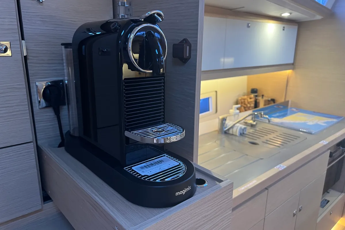 Galley of Kaja, a Dufour 430 GL sailboat at Grad Pula, Croatia