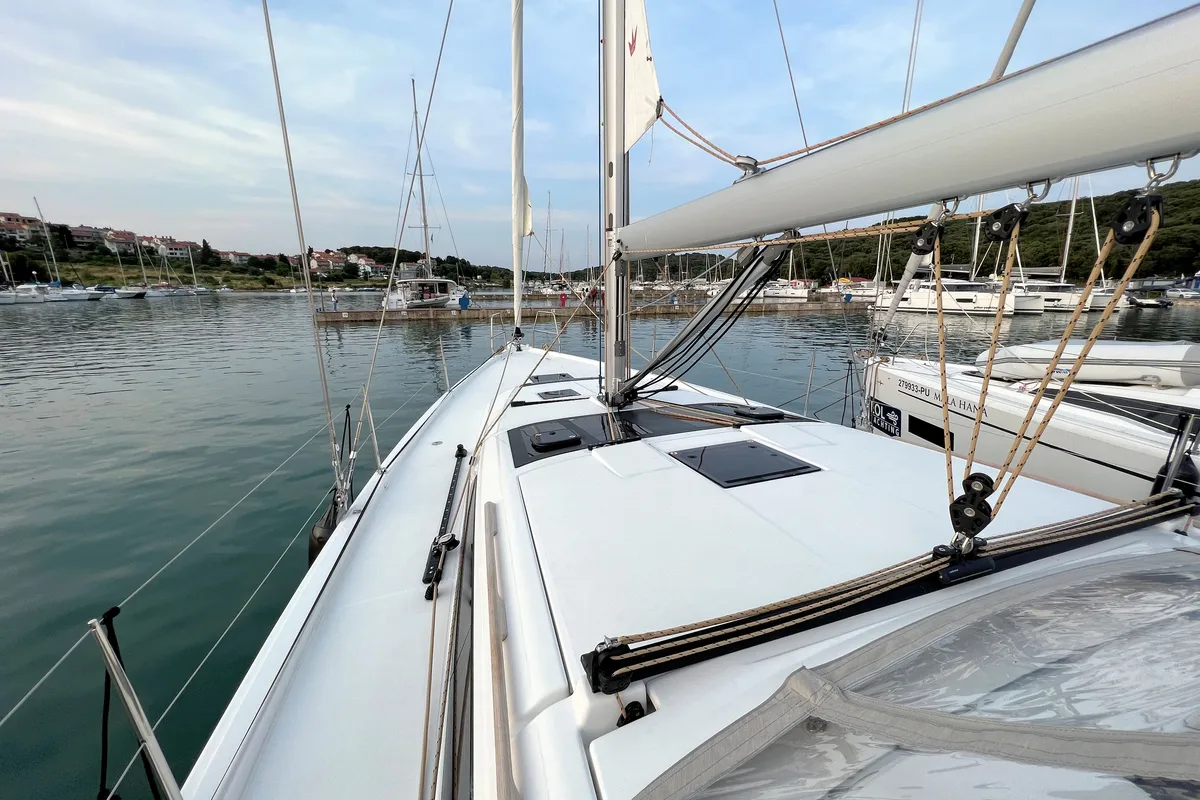 Kaja, a Dufour 430 GL sailboat at Grad Pula, Croatia