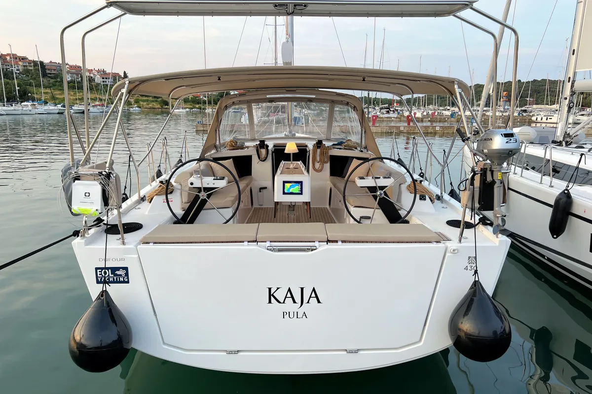 Kaja, a Dufour 430 GL sailboat at Grad Pula, Croatia