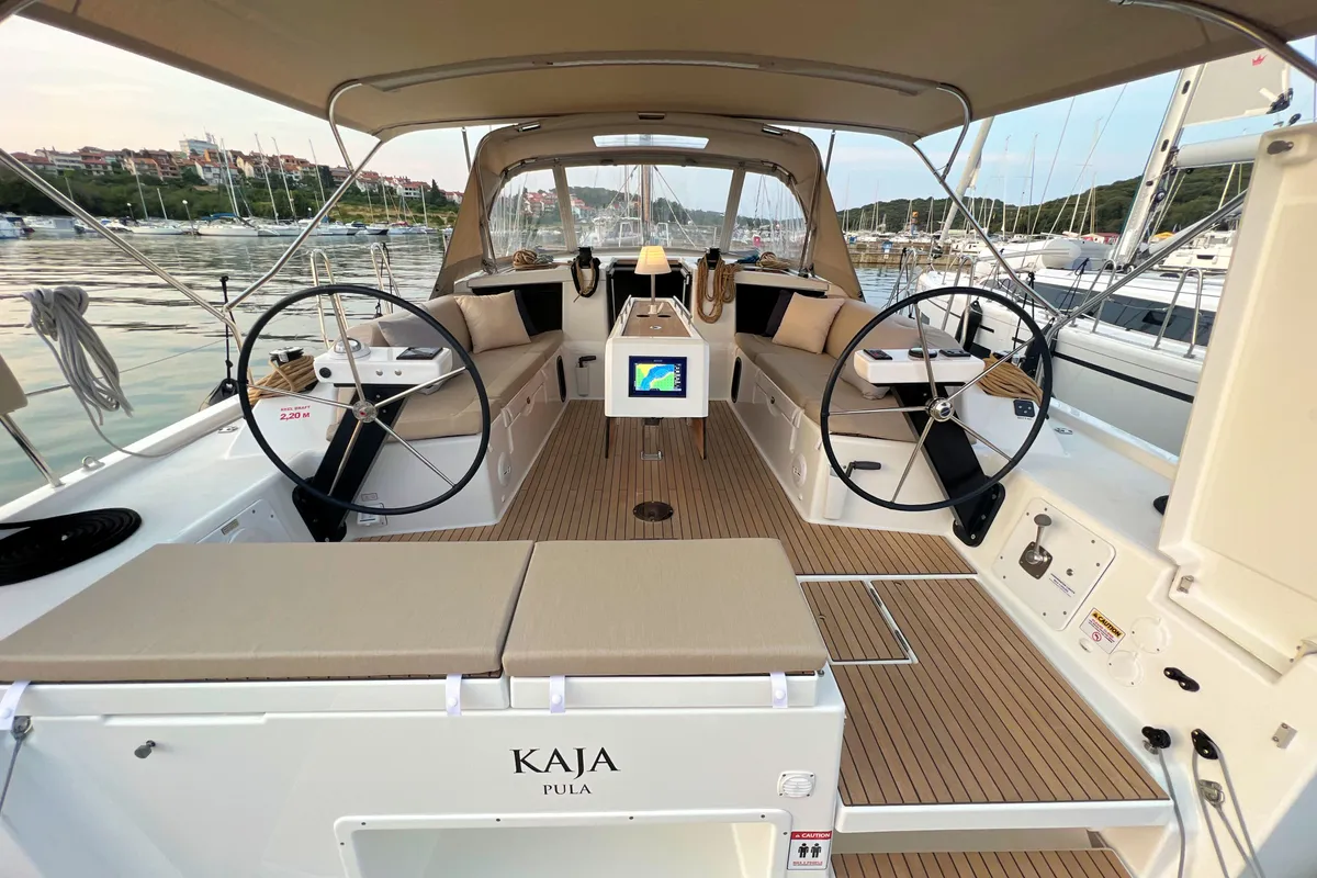 Kaja, a Dufour 430 GL sailboat at Grad Pula, Croatia