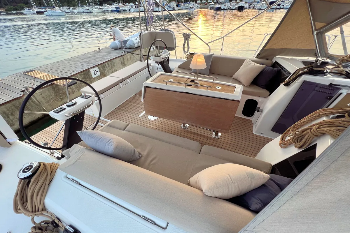 Kaja, a Dufour 430 GL sailboat at Grad Pula, Croatia