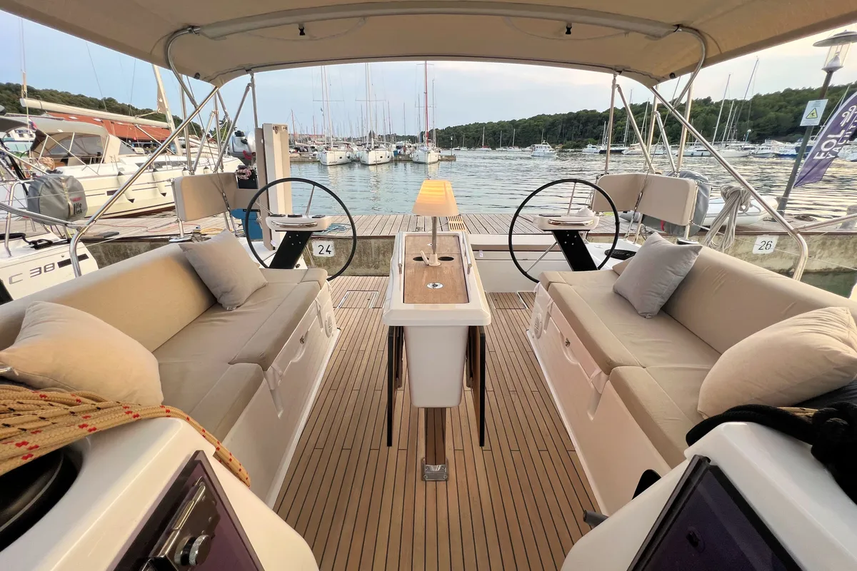 Kaja, a Dufour 430 GL sailboat at Grad Pula, Croatia