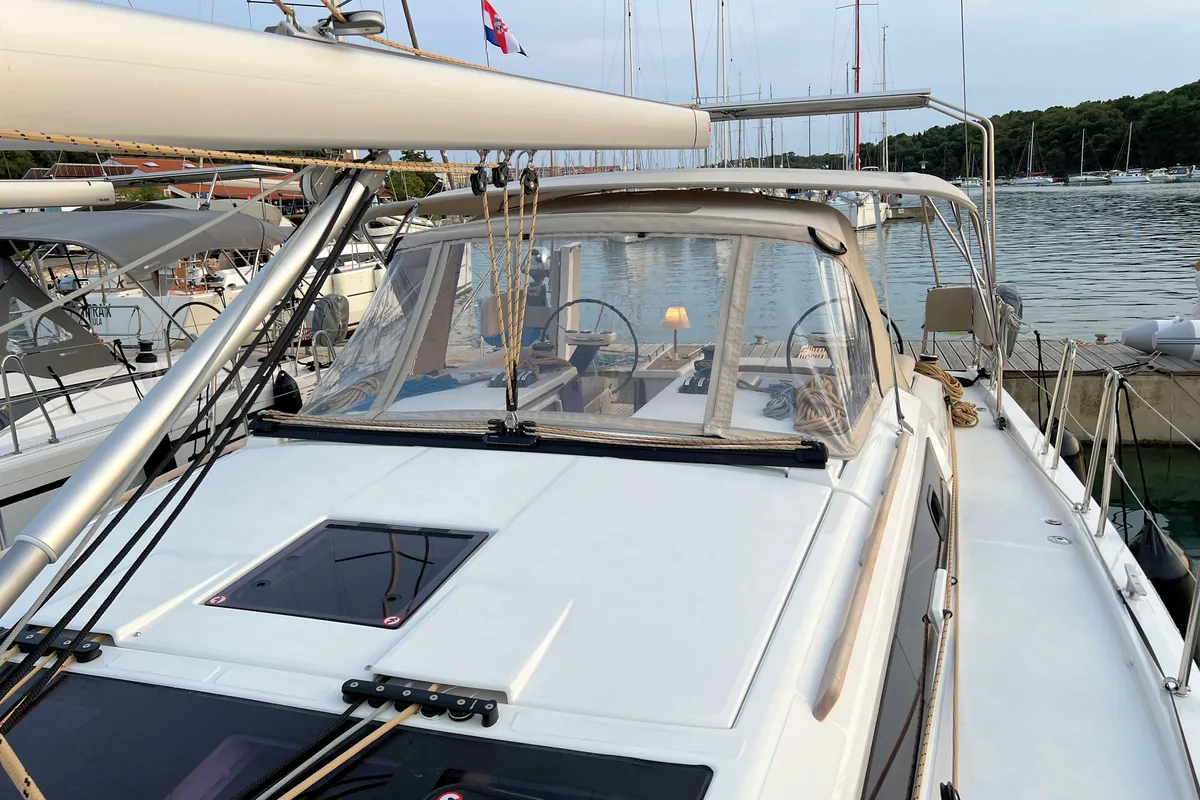 Kaja, a Dufour 430 GL sailboat at Grad Pula, Croatia