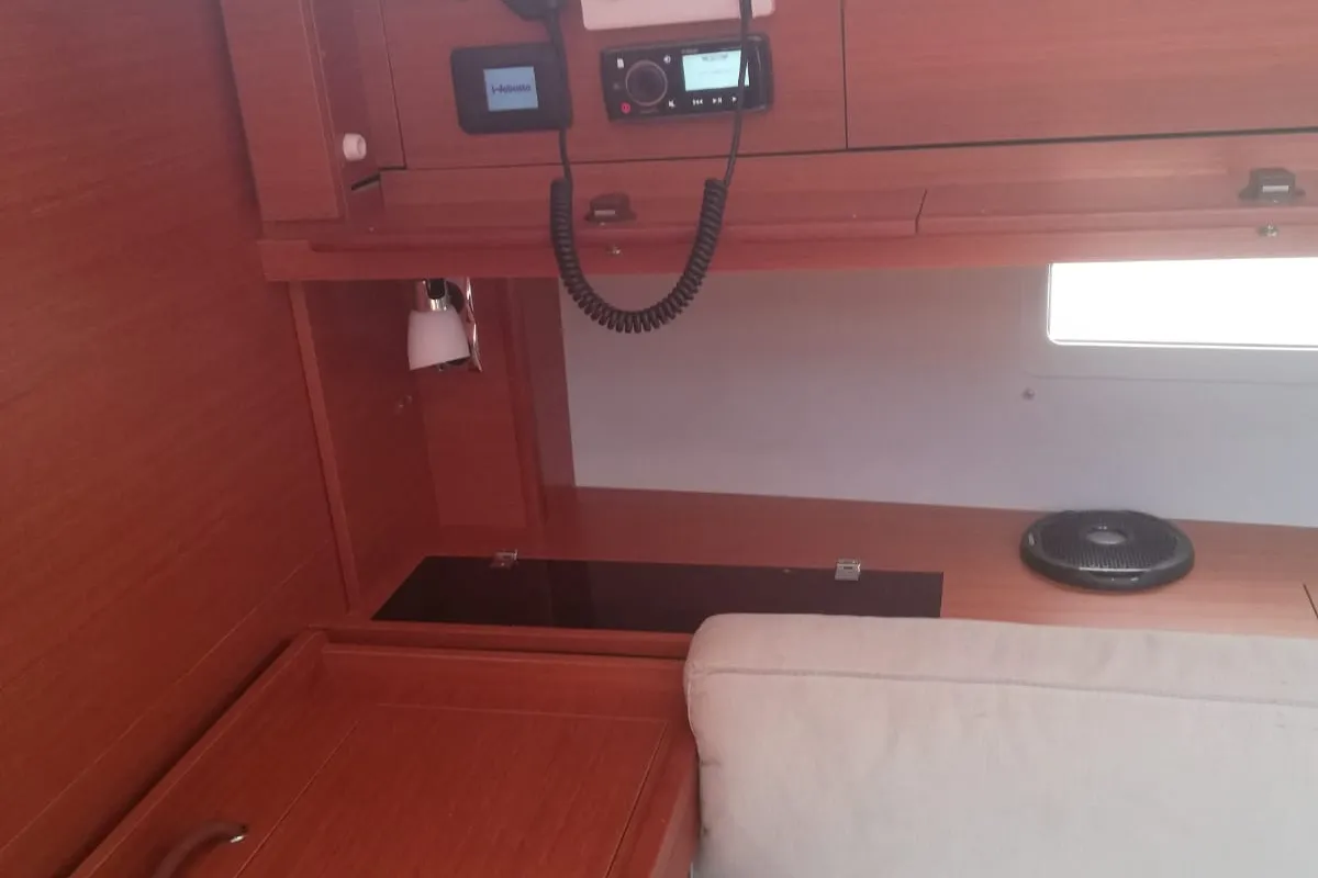 Galley of Arba, a Dufour 460 Grand Large sailboat at Općina Medulin, Croatia
