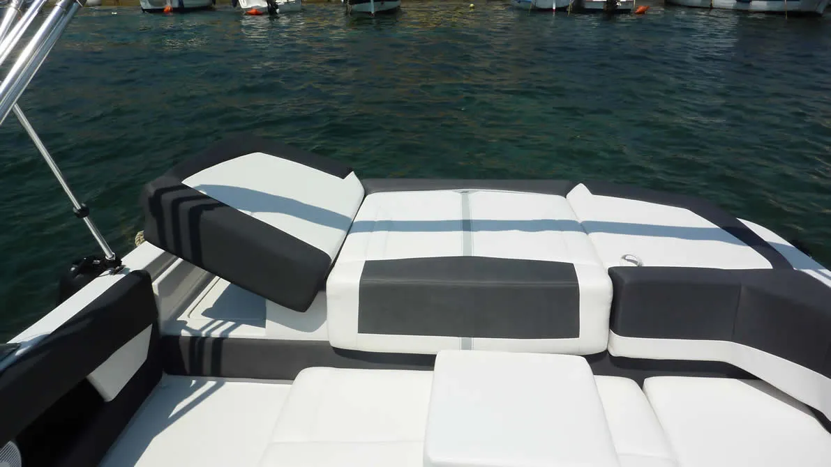 Deck of Black Pearl, a Four Winns H210 motorboat at Tribunj, Croatia