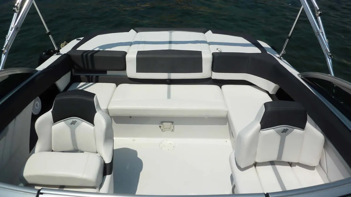 Deck of Black Pearl, a Four Winns H210 motorboat at Tribunj, Croatia
