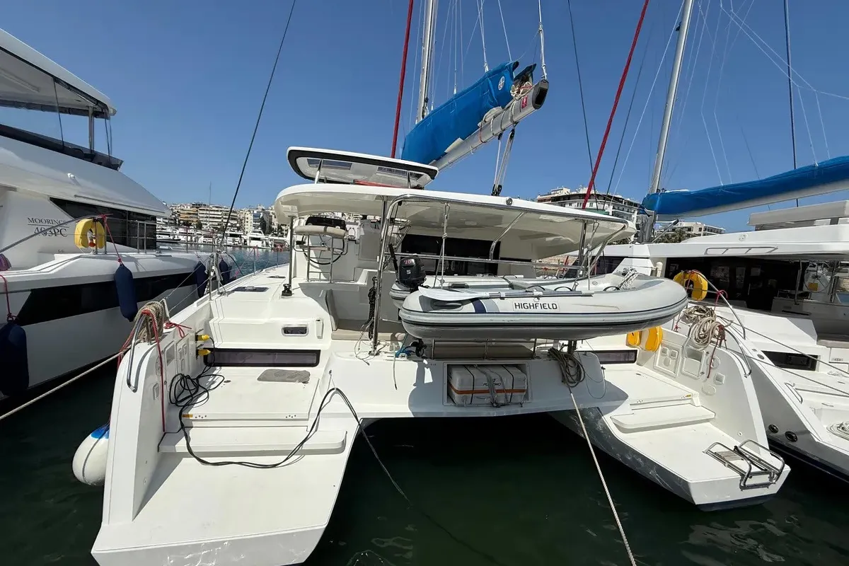 Orion, a Lagoon 42 catamaran at Grad Pula, Croatia
