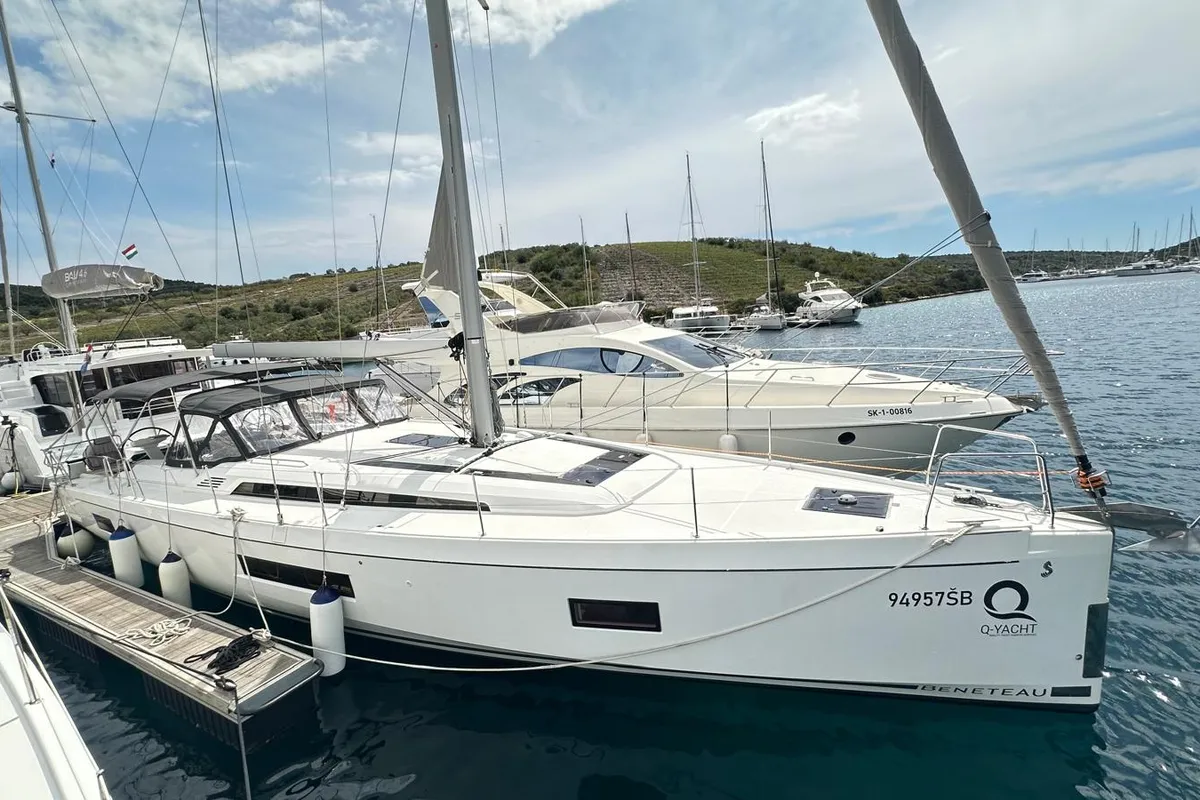 Exterior view of Full Moon, a Beneteau Oceanis 51.1 sailboat at Primošten, Croatia