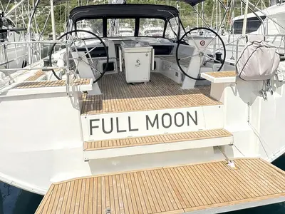 Deck of Full Moon, a Beneteau Oceanis 51.1 sailboat at Primošten, Croatia
